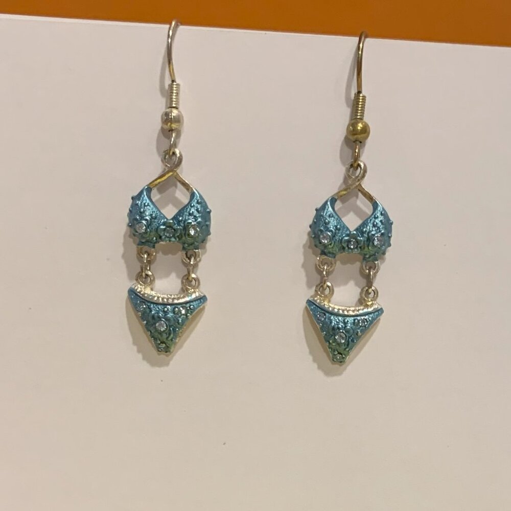 Blue Bikini Earrings